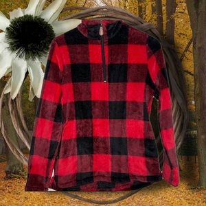 glittering south buffalo plaid pullover